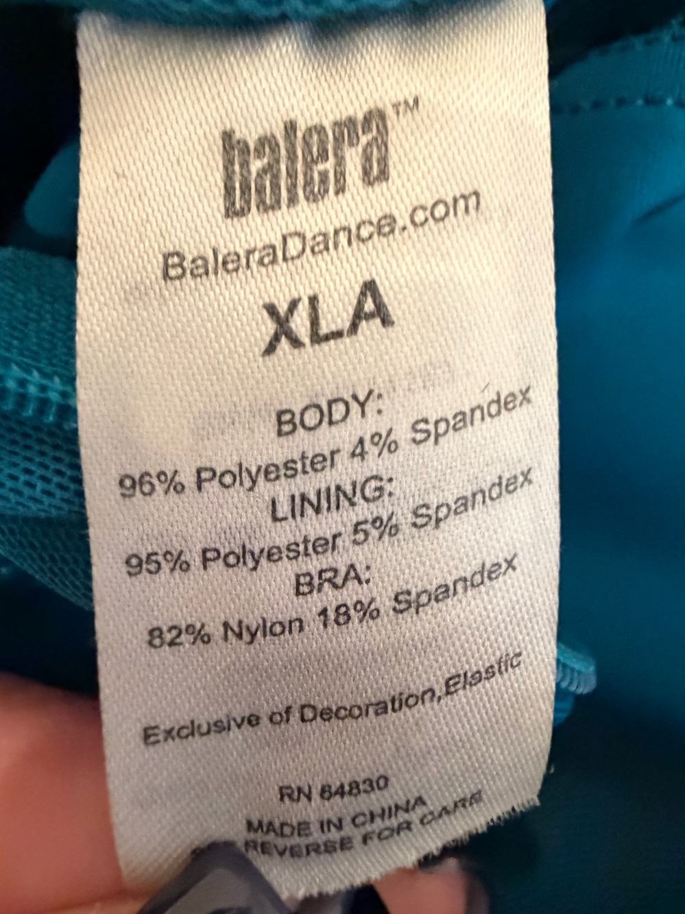 Balera Teal Long-Sleeve Mock Neck "Culotte" Unitard with Mesh - Picture 4 of 7